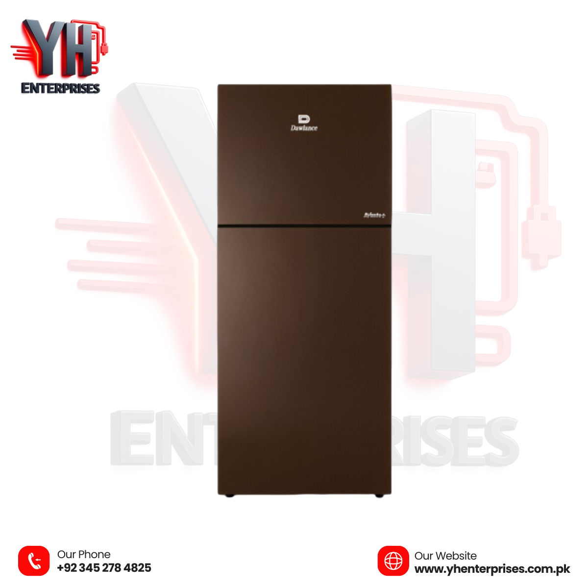 Dawlance REF 91999 Avante+ Luxe Brown Double Door Refrigerator Direct Cool | Inverter Technology | Top Mount | Luxe Brown Finish