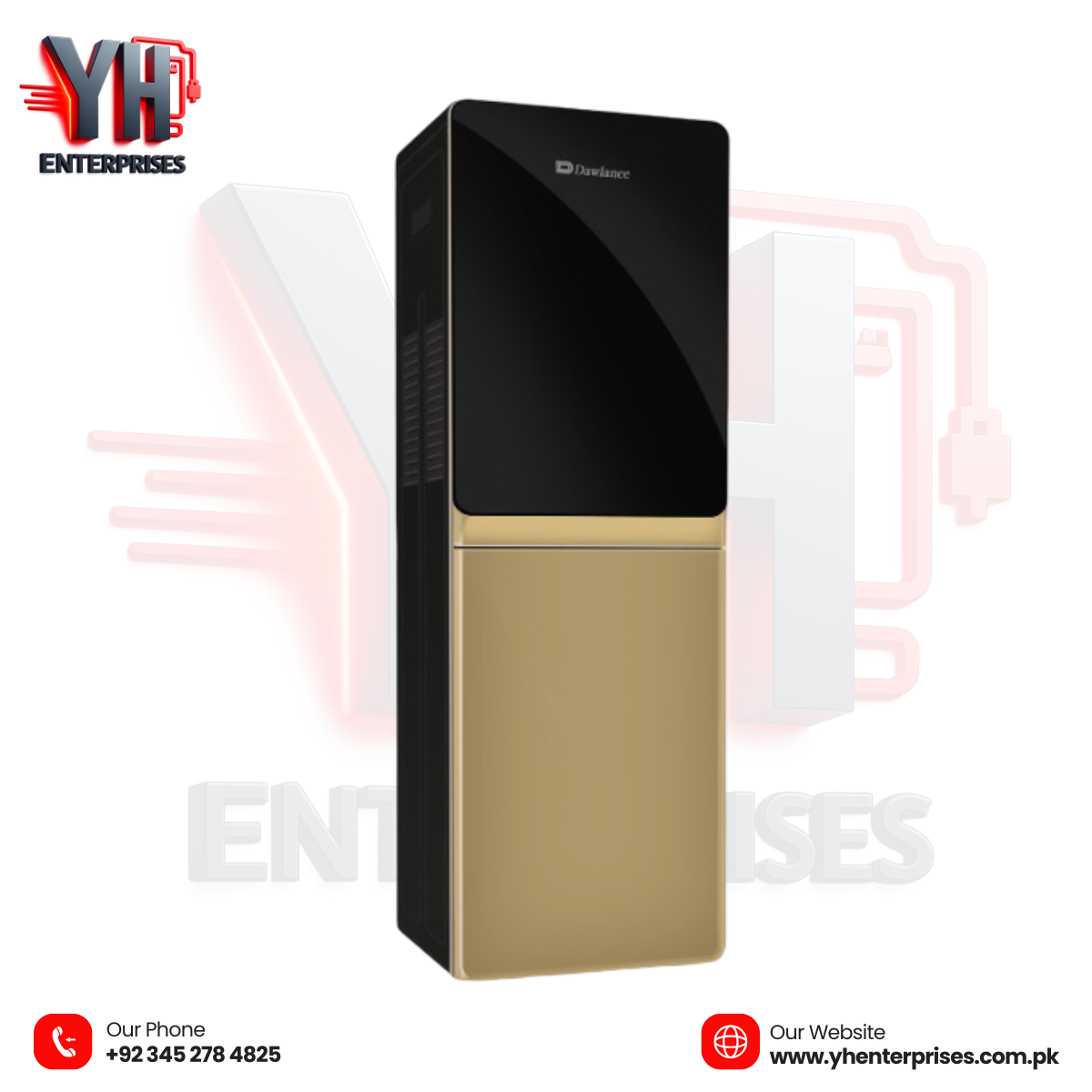 Dawlance 1051 Glass Door Champagne With Refrigerator - YH Enterprises