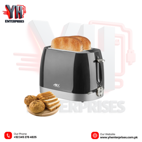 Anex AG-3018 Deluxe 2 Slice Toaster – Bun Warmer & Browning Control