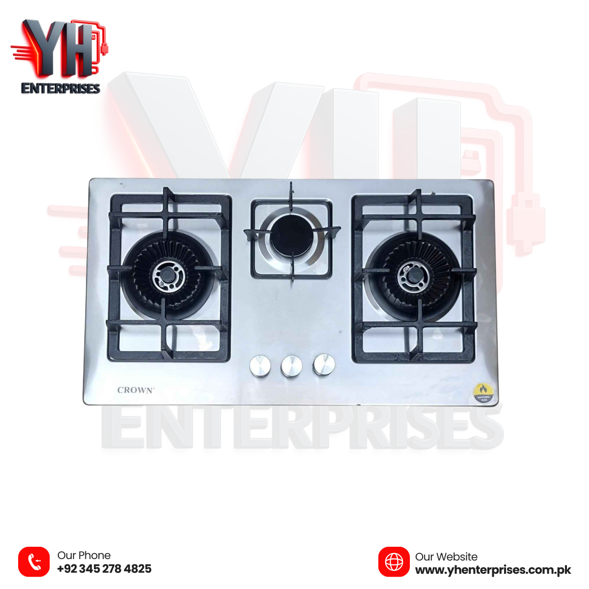 Crown CR-11S Built-In Gas Hob