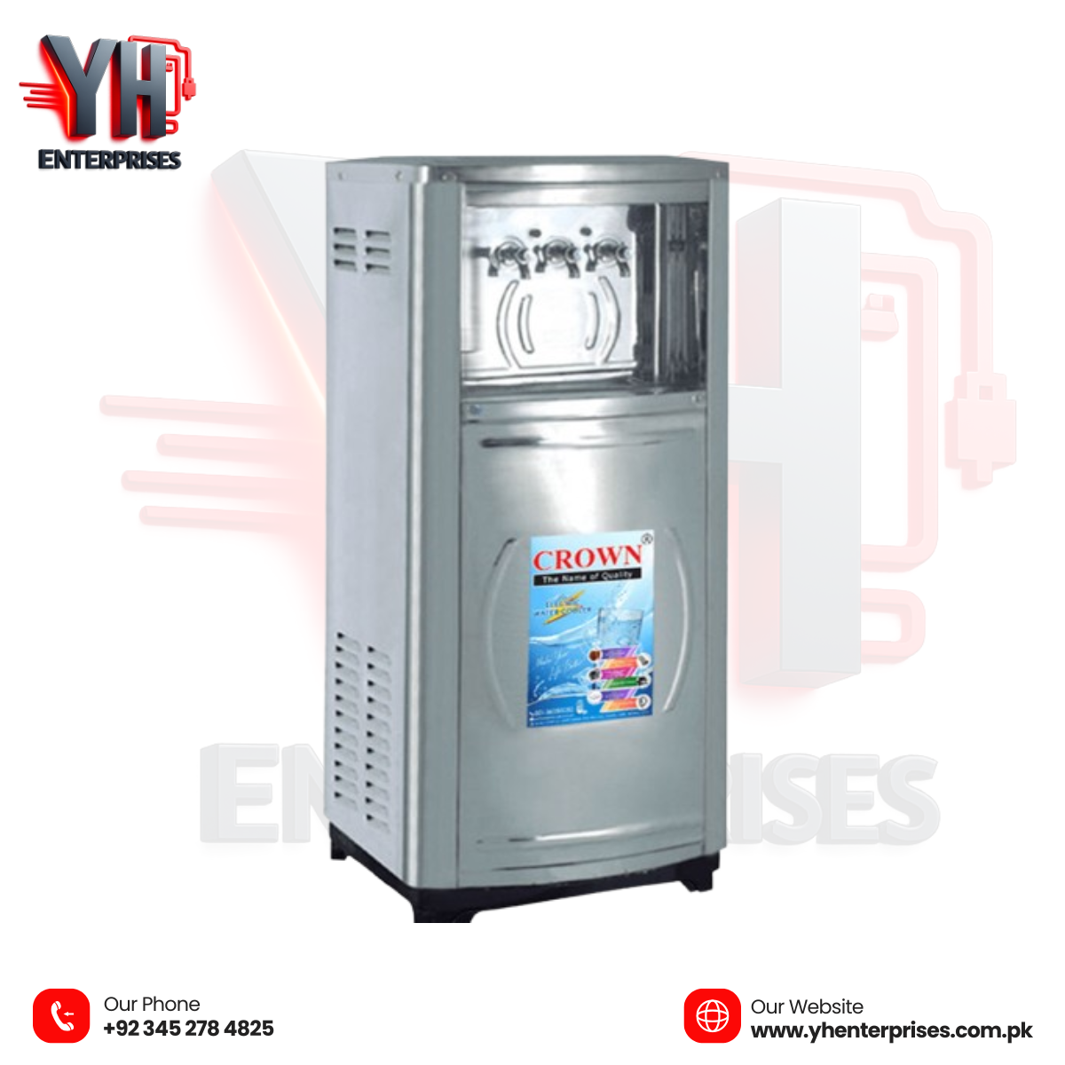 Crown Water Cooler CR-100L Non Magnetic High-Capacity Hydration with Efficiency & Style