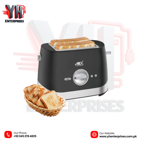 Anex AG-3019 Deluxe Toaster – Wide Slot & Bun Warmer