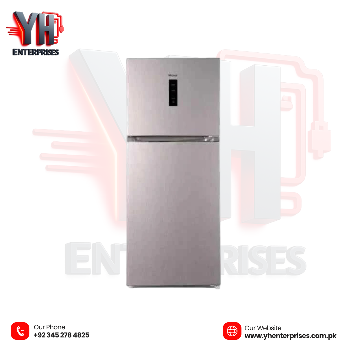 Haier Inverter Metal Door Refrigerator 18 CF (438 Liters) Model: HRF-438IBSA | Sleek Silver Color | 10 Years Warranty