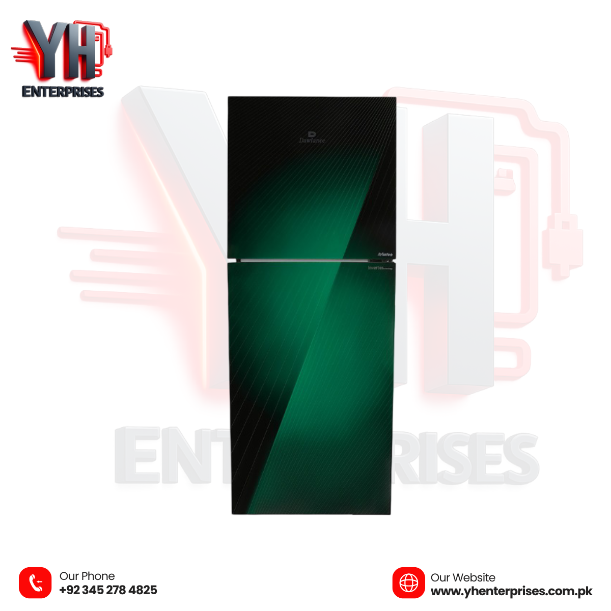 Dawlance 91999 Avante+ Midnight Green Double Door Refrigerator Direct Cool | Inverter Technology | Top Mount | Midnight Green Finish