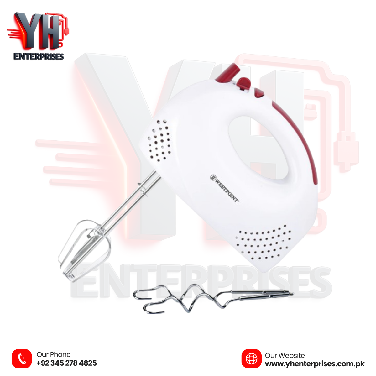 Westpoint Hand Mixer WF-9401 – Compact, Powerful & Perfect for Everyday Mixing