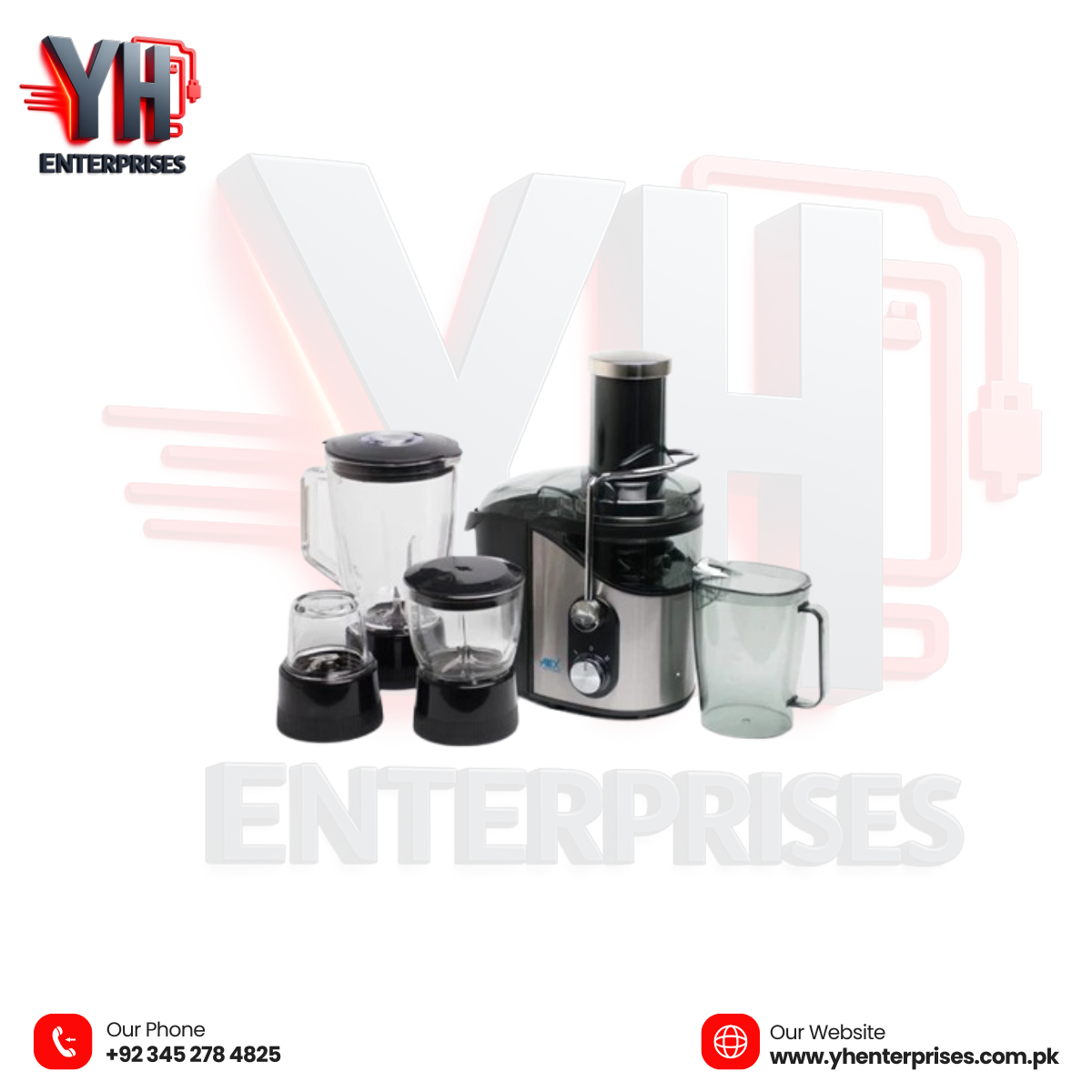 Anex AG-188 Deluxe Juicer Blender Grinder – High Power 800W Multi-Purpose Machine