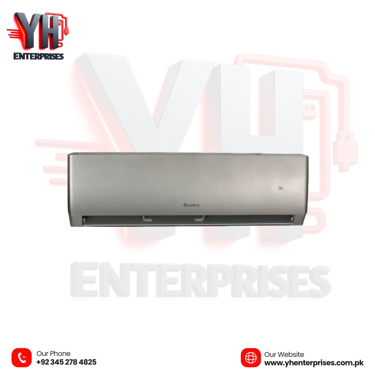 GREE 1 Ton Pular Series Inverter Split AC – GS-12PITH (Silver)