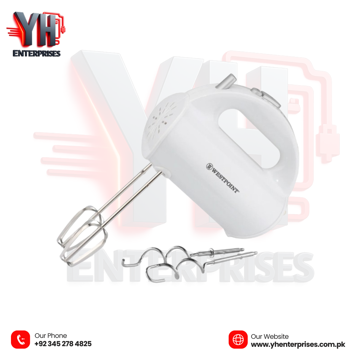 Westpoint Hand Mixer WF-9701 – Powerful 5 Speed Turbo Mixer for Perfect Baking