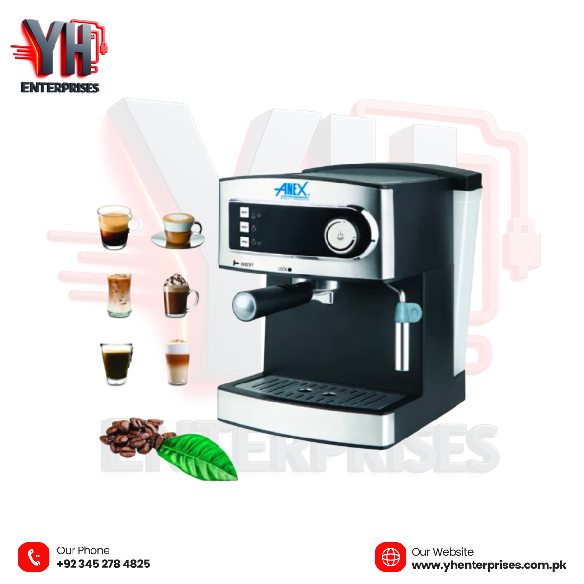 Anex AG-826 Deluxe Coffee Maker – Precision Brewing, Café-Style Taste