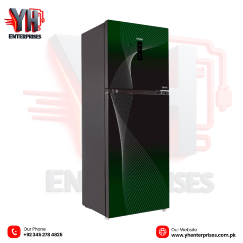 Haier Digital Inverter Refrigerator HRF-368 IFGA 13 Cu Ft | Digital Inverter Series | Green Color | Direct Cool