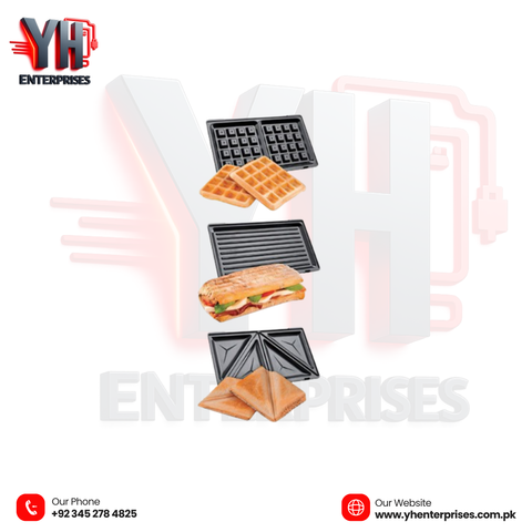 Anex AG-2039 3-in-1 Deluxe Sandwich Maker Hot Sandwiches • Crispy Waffles • BBQ Grill – All in One Compact Appliance!
