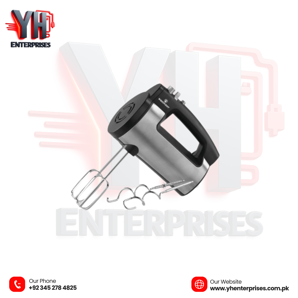 Westpoint Hand Mixer WF-9801 – Powerful 250W Turbo Mixer for Perfect Baking