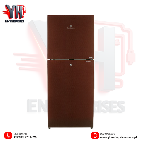 Dawlance 9193LF Avante+ Luxe Brown Double Door Refrigerator Direct Cool | Inverter Technology | Top Mount | Luxe Brown Glass Finish