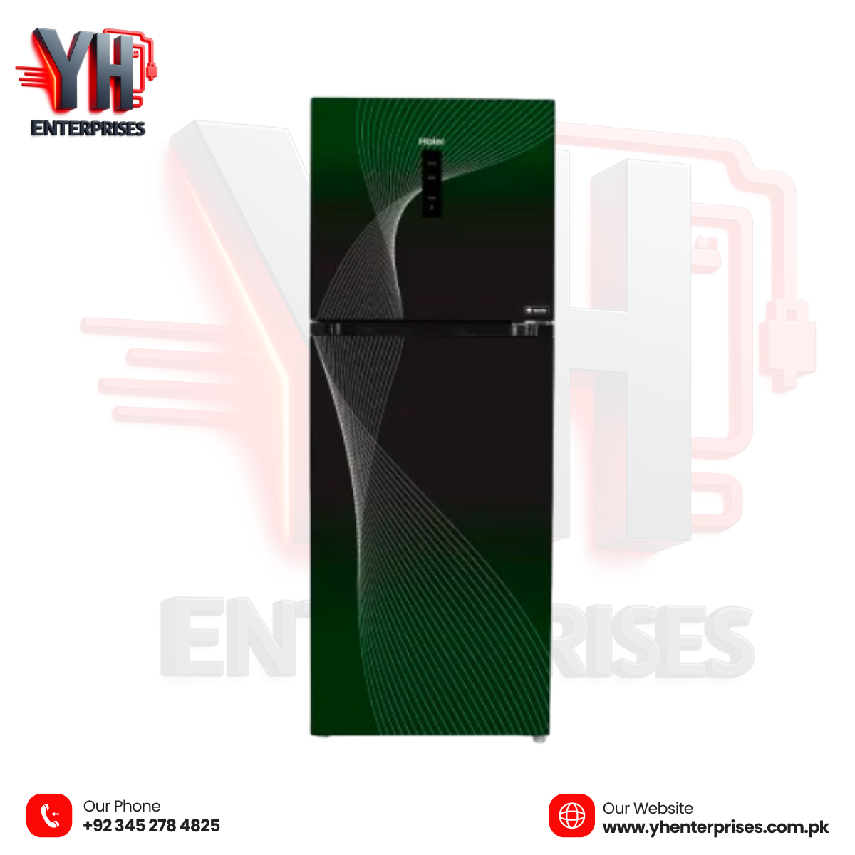 Haier Digital Inverter Refrigerator HRF-438 IFGA 18 Cu Ft | Digital Inverter Series | Green Color | Direct Cool