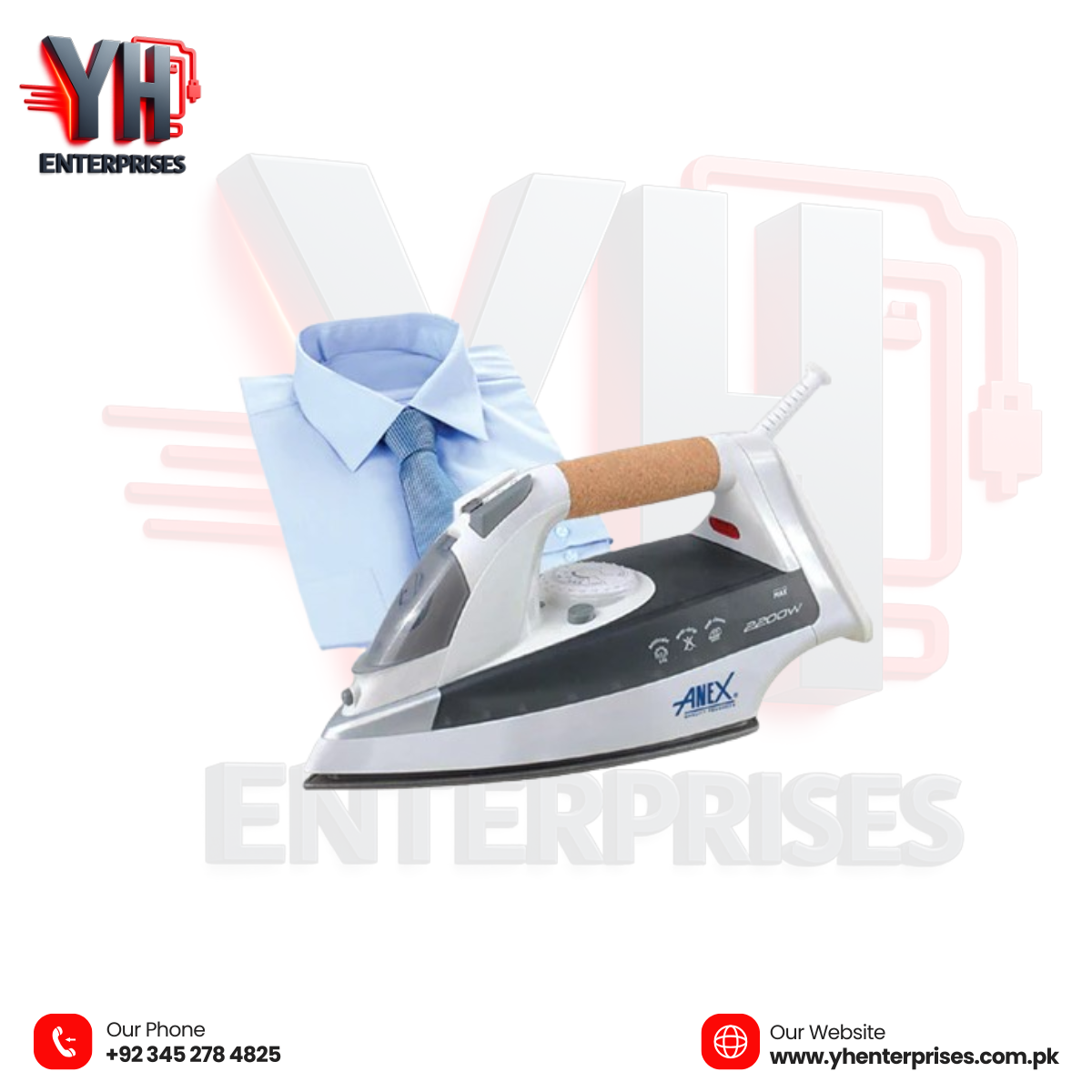 Anex AG-1022 Deluxe Steam Iron – Powerful Steam, Perfect Results
