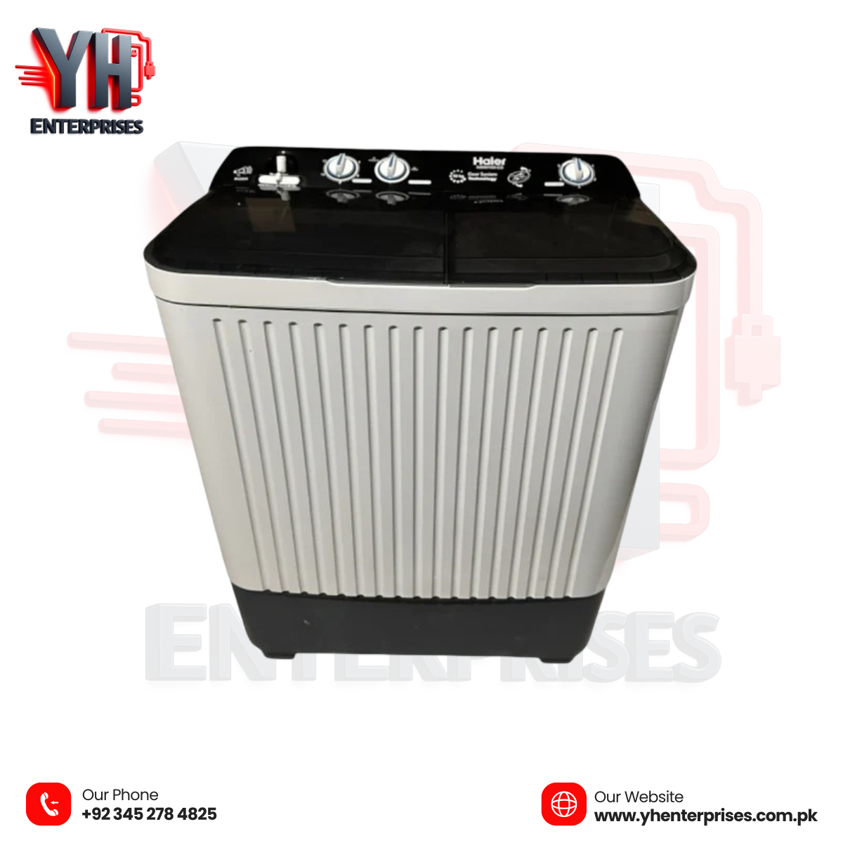 Haier Twin Tub Washing Machine HWM-100 CS – 10 Kg Capacity