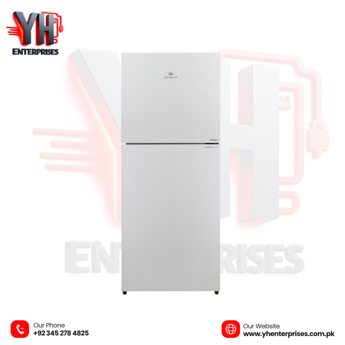 Dawlance REF 9191WB Avante+ Cloud White Double Door Refrigerator Direct Cool | Inverter Technology | Top Mount | Cloud White Finish