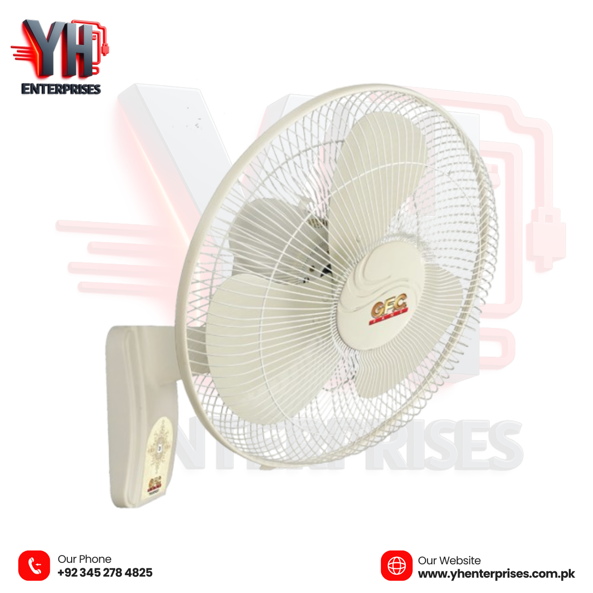 GFC Bracket Fan Deluxe Model 18 Inch – Heavy Airflow, Premium Performance