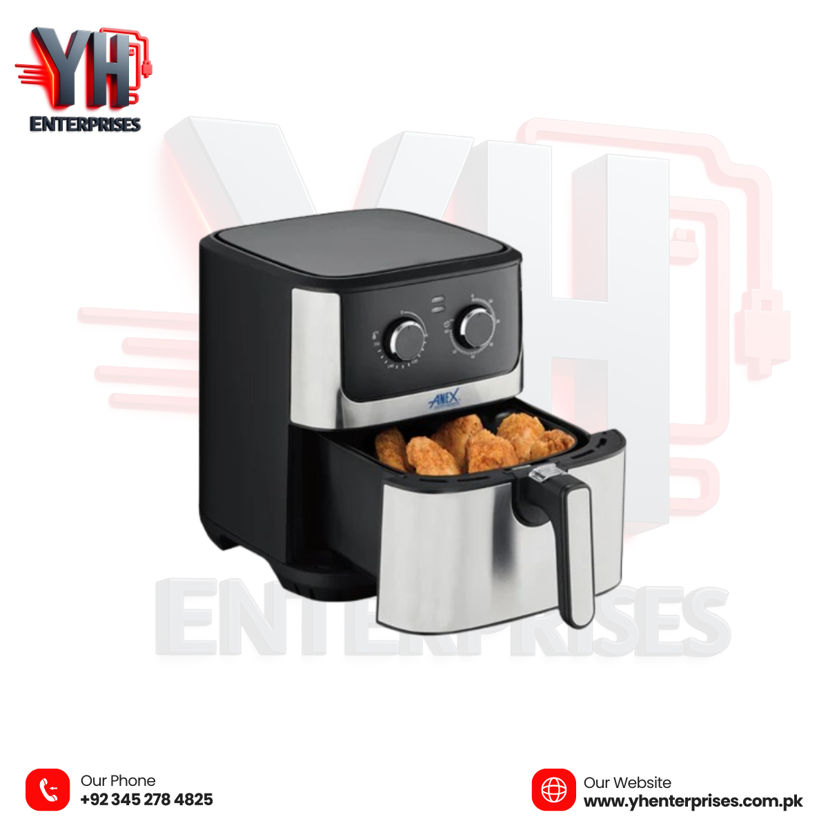 Anex AG-2016 Deluxe Air Fryer – 6.5 Liter