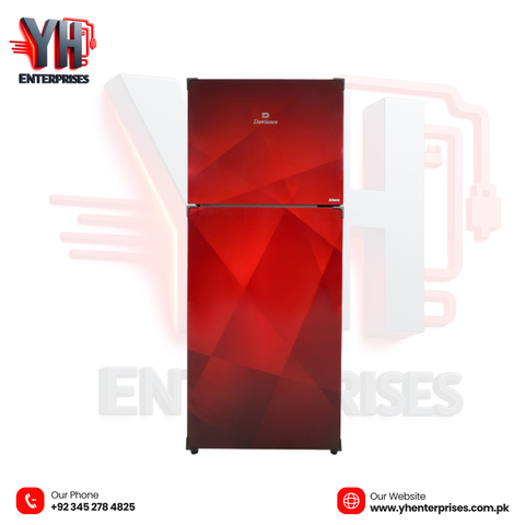 Dawlance REF 9173WB Avante Diamond Red Double Door Refrigerator Premium Glass Finish | Hybrid Cooling | Energy Efficient | Modern Design