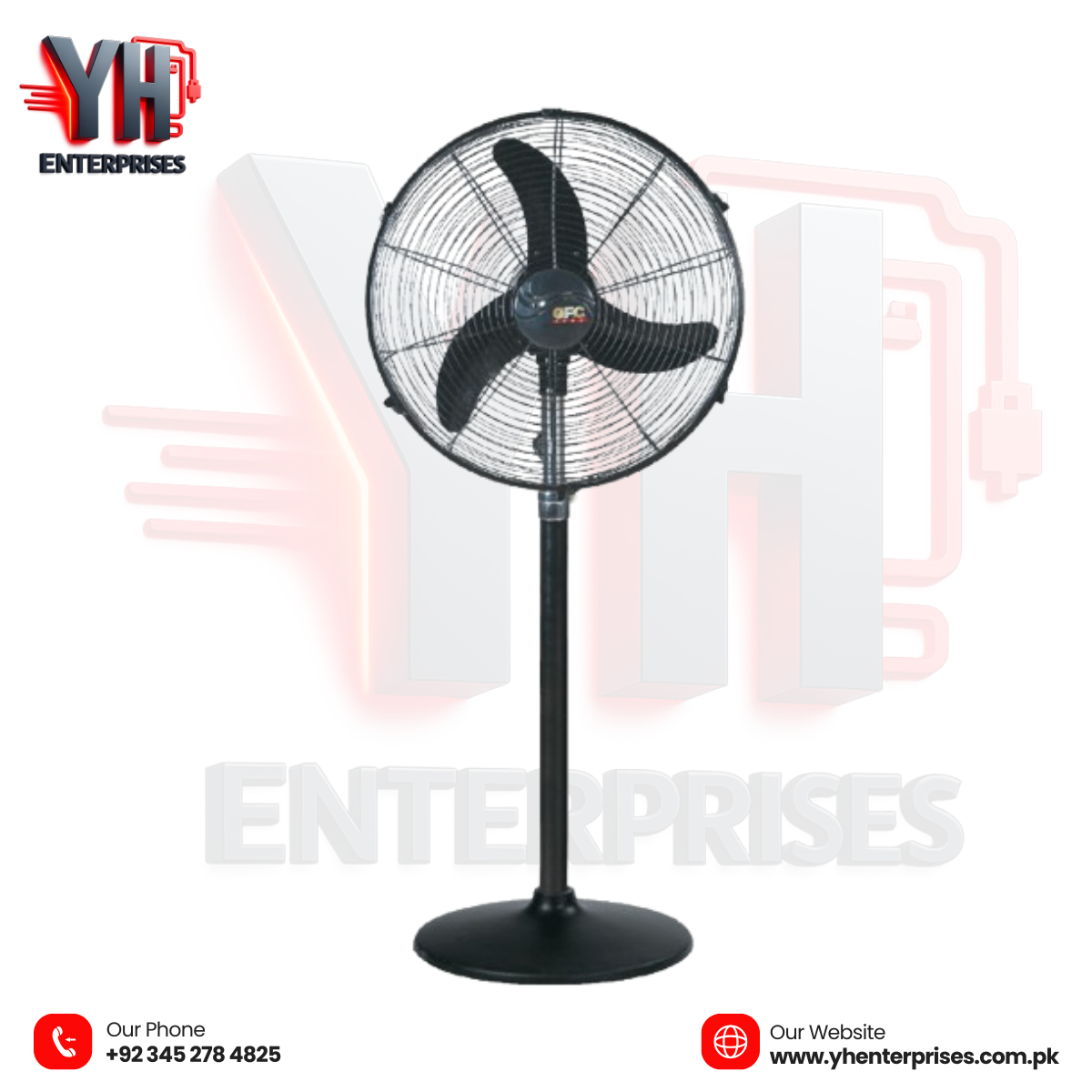GFC AC/DC Pedestal Fan 20 Inch – Powerful & Reliable Cooling