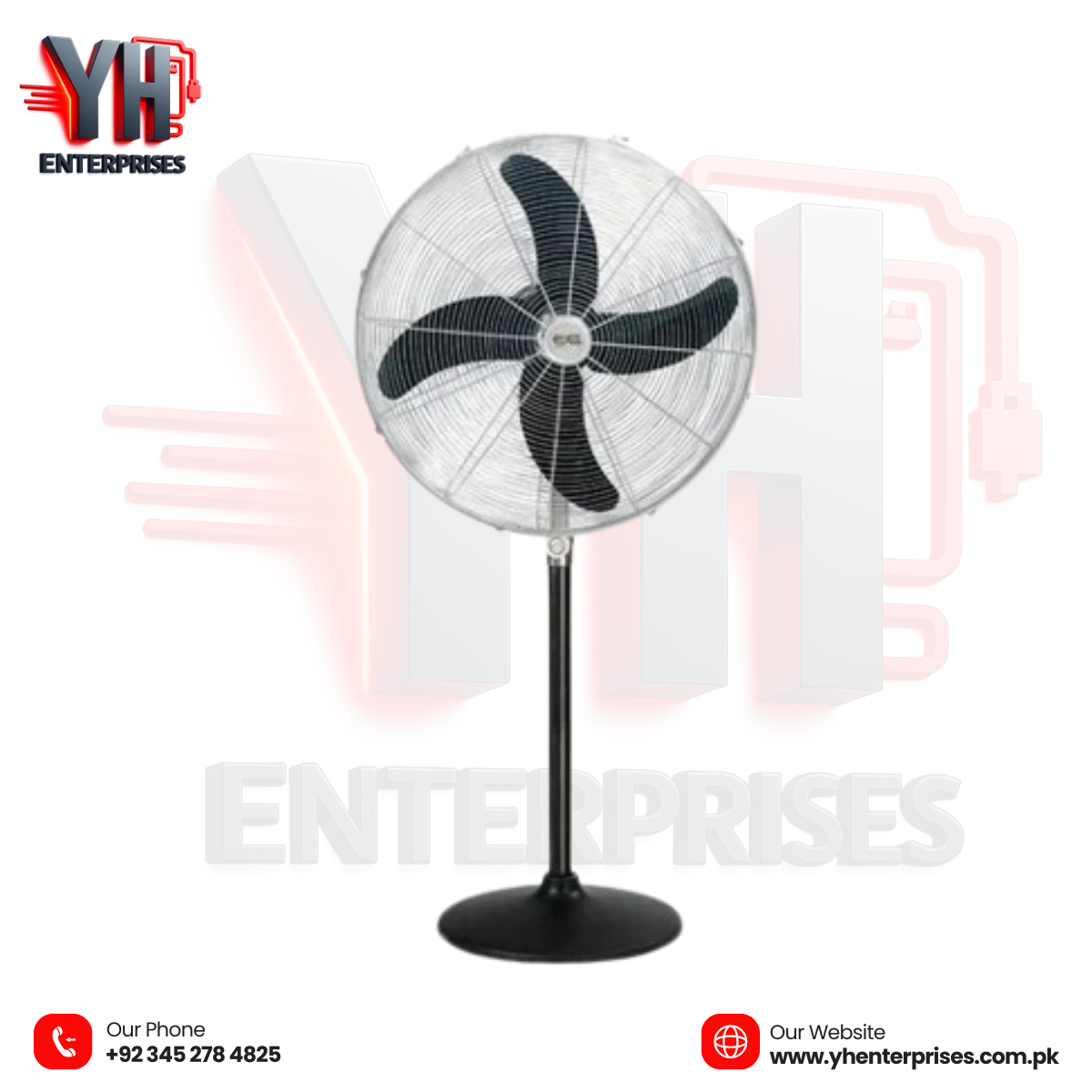 GFC Pedestal Fan 24 Inch BLDC AC/DC – Smart, Energy-Efficient Cooling
