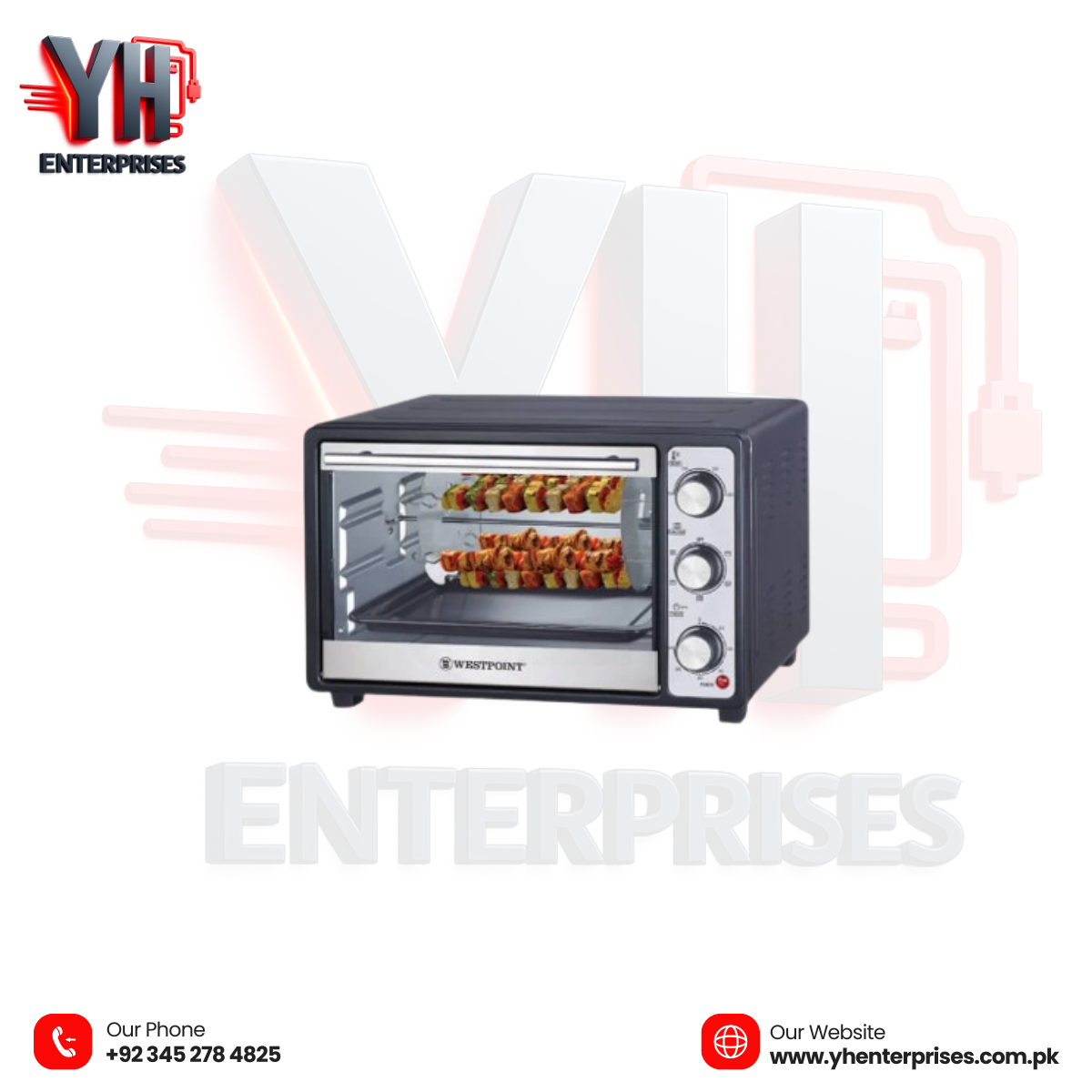 Westpoint Rotisserie Oven with Kebab Grill WF-2800RK – Roast, Bake & Grill Like a Pro