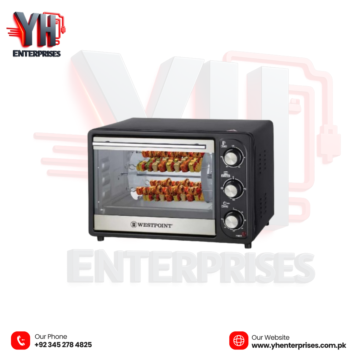 Westpoint Rotisserie Oven with Kebab Grill WF-2310RK – Compact Power for Perfect Cooking