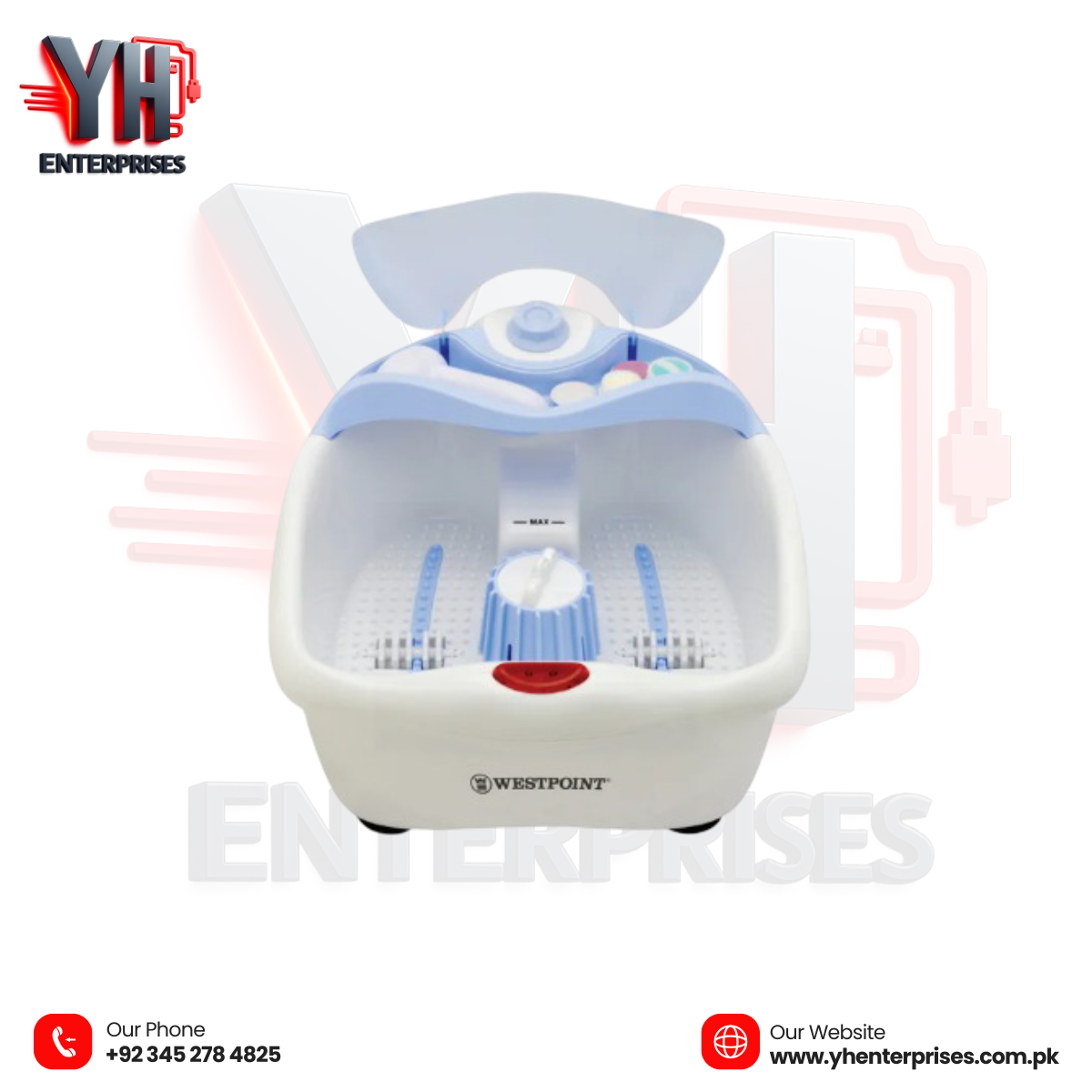 Westpoint Foot Massager WF-3870 – Ultimate Relaxation & Hydro-Therapy Spa