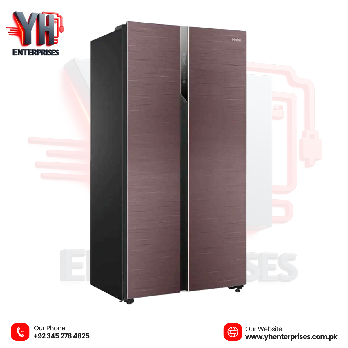 Haier HRF-622ICG Side-by-Side Refrigerator – Twin Inverter | 465L Large Capacity | No Frost Multi Air Flow