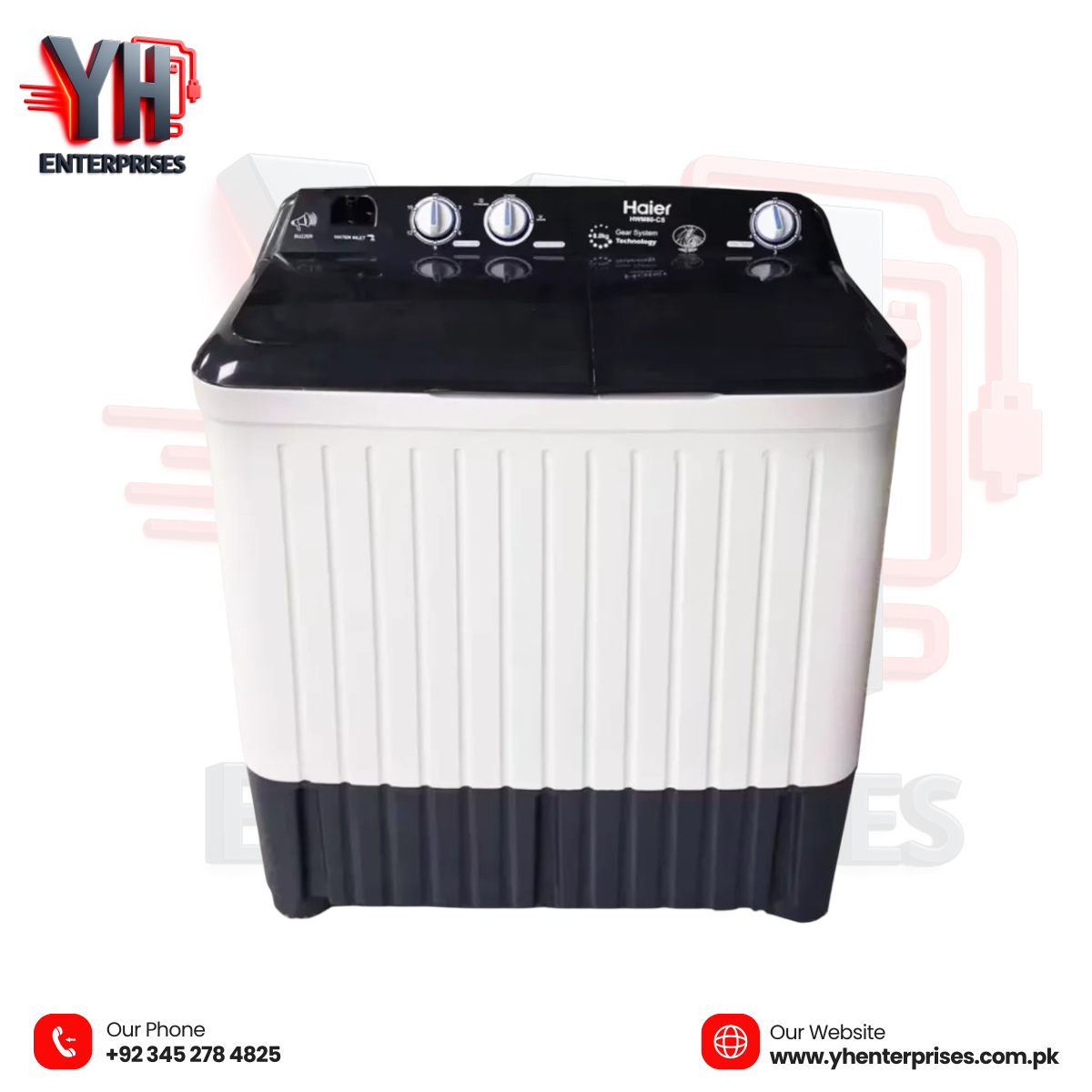 Haier HWM 80-CS – 8 Kg Twin Tub Washing Machine