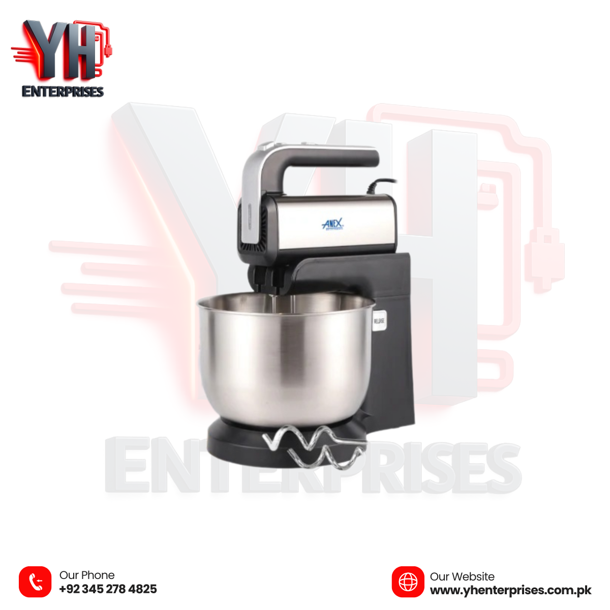 AG-822 Deluxe Hand Mixer with Bowl - YH Enterprises