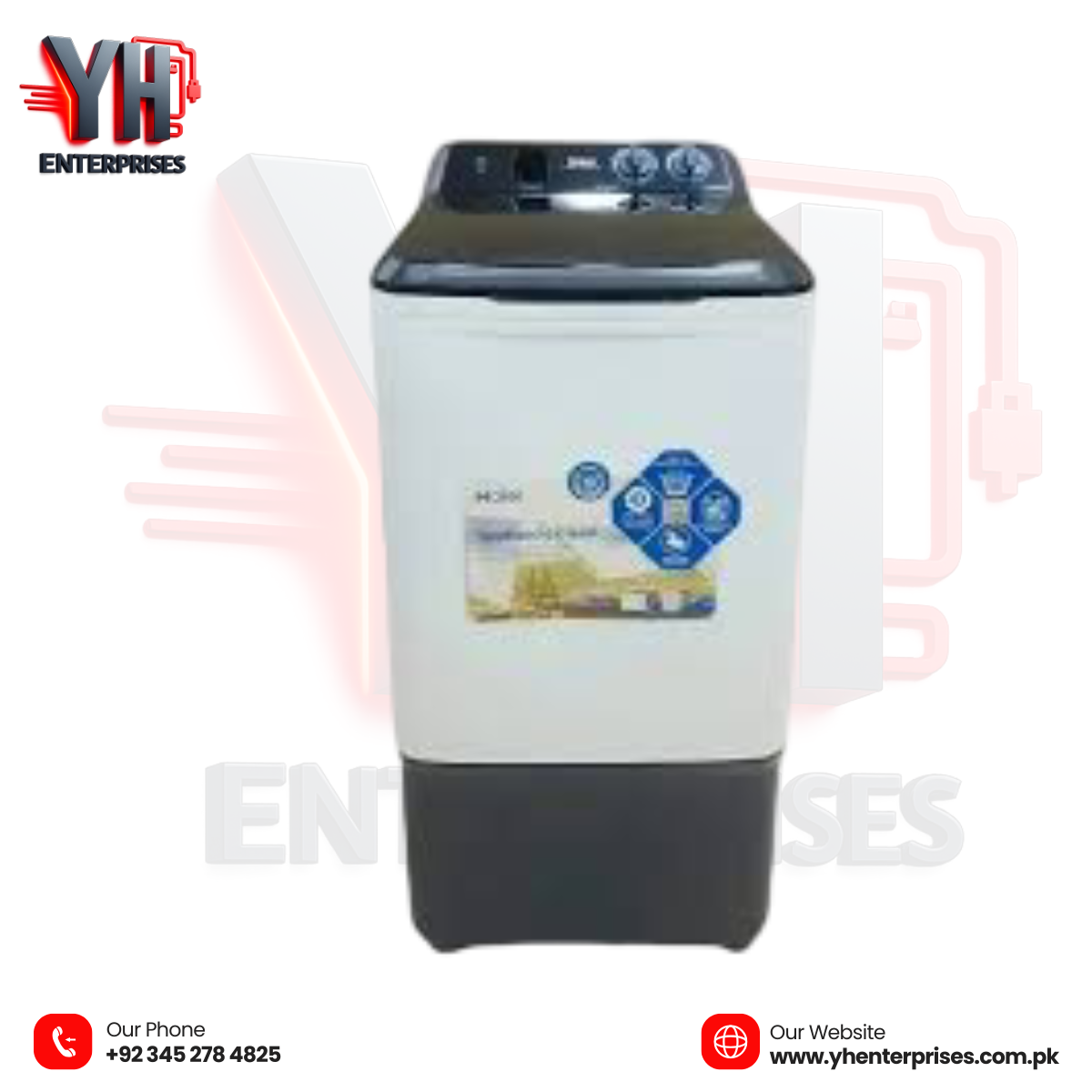 Haier 8KG Single Tub Washing Machine – Model HWM 80-1217 | A++ Energy Efficient | 1200 RPM Power