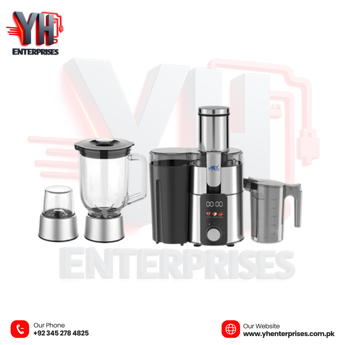 AG-195 Deluxe Juicer Blender Grinder - YH Enterprises
