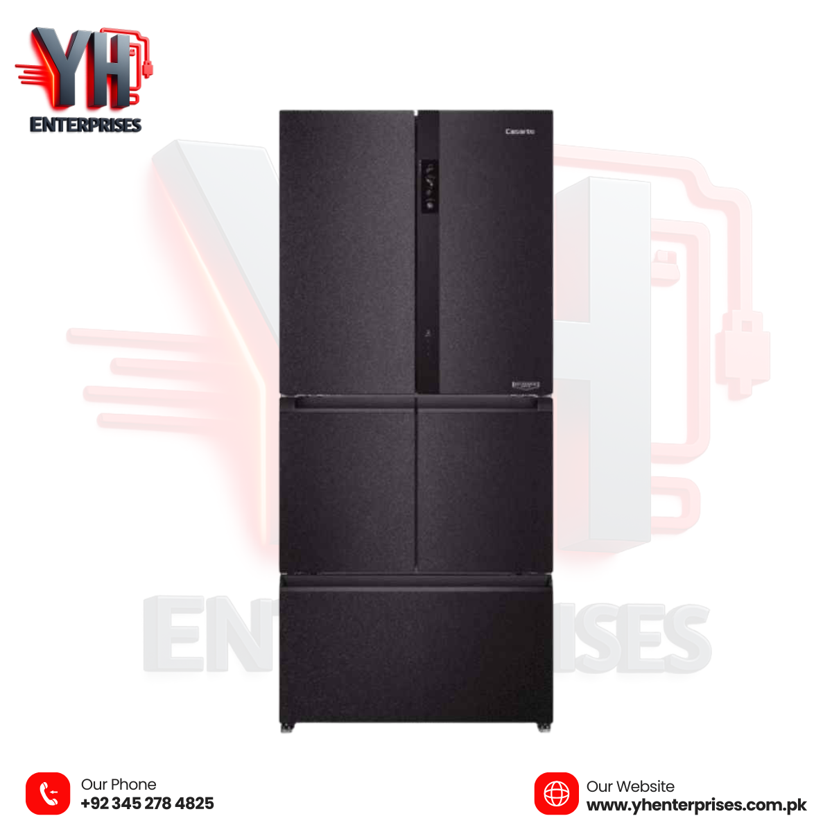 Haier Casarte CRF-650FIPGU1 – 22.9 Cubic Feet French Door Refrigerator (Official Warranty)