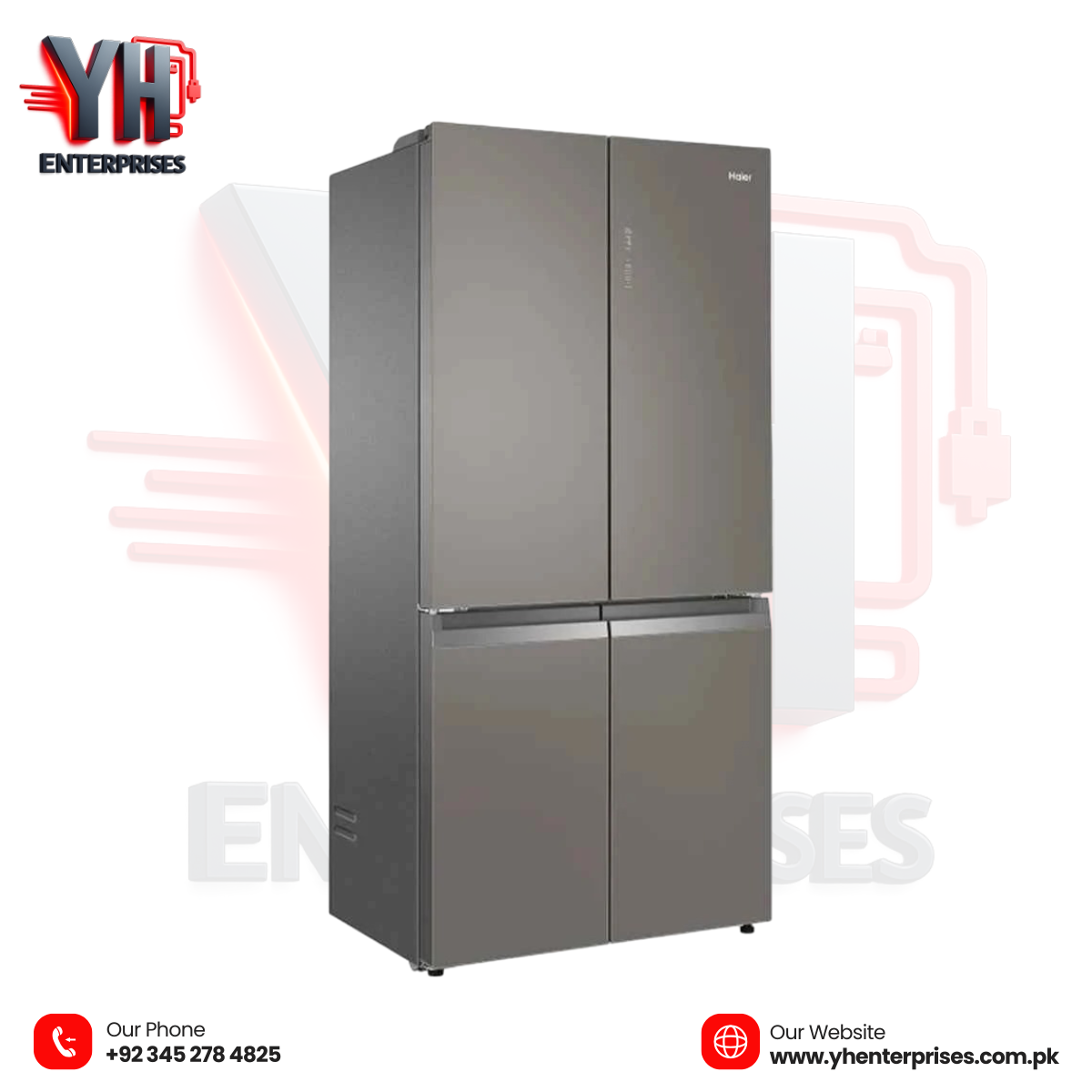 Haier HRF-678TGG T-Door Inverter Refrigerator – 461L Golden Glass