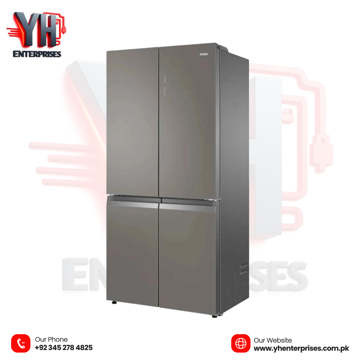 Haier HRF-678TGG T-Door Inverter Refrigerator – 461L Golden Glass