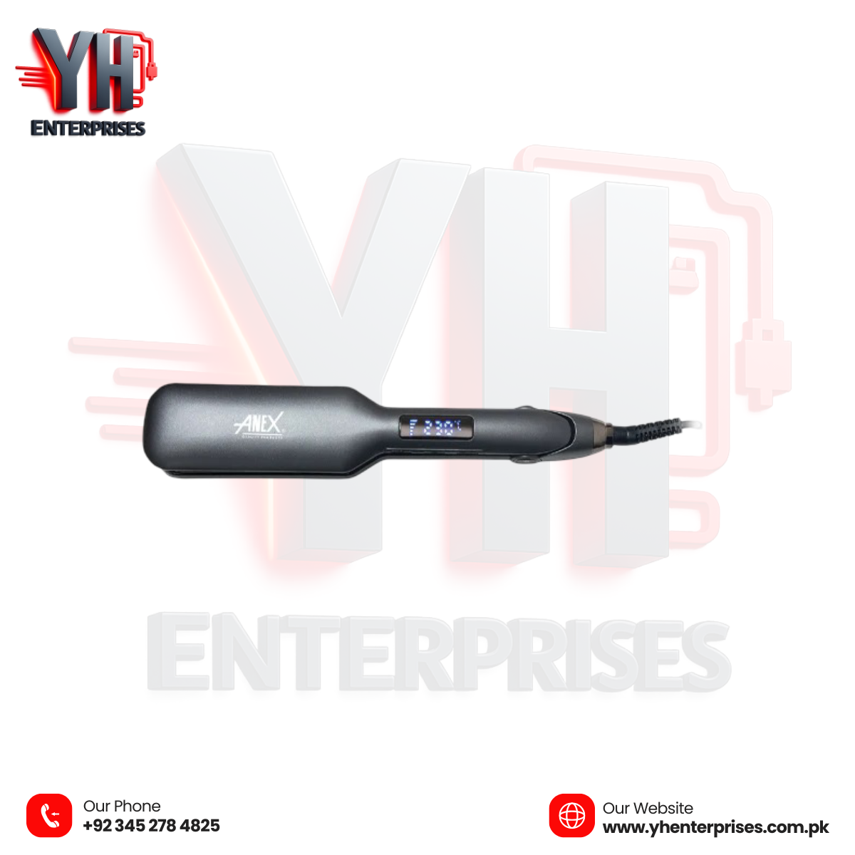 AG-7041 Deluxe Hair Straightener - YH Enterprises