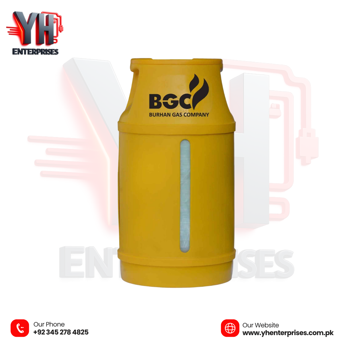 BGC LPG Cylinder Set with Stove - 10Kg Cylinder, Crown Stove, 10FT Gas Pipe, and 3 Star Regulator