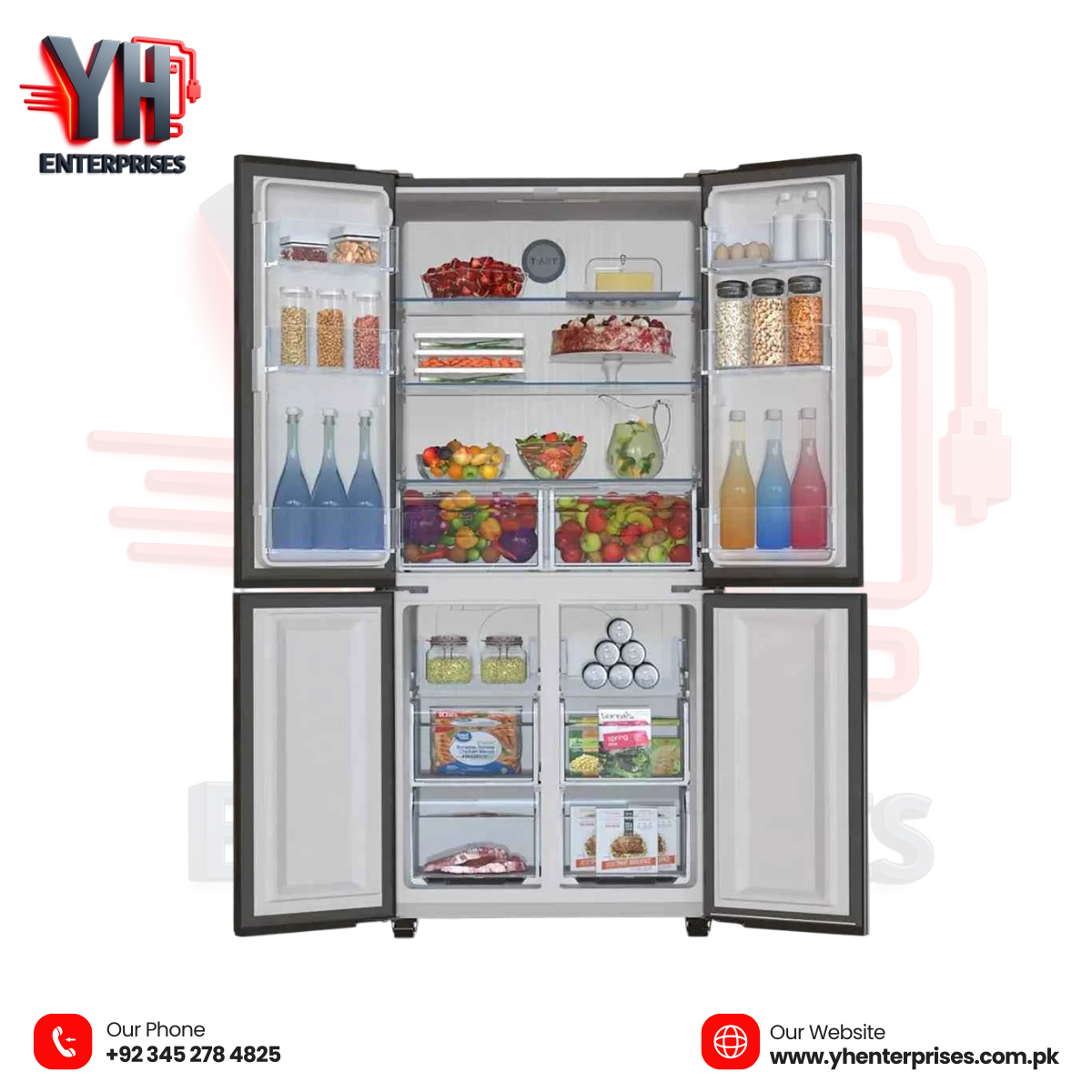 Haier HRF-578TBG / HRF-578TSG T-Door Inverter Refrigerator – 456L