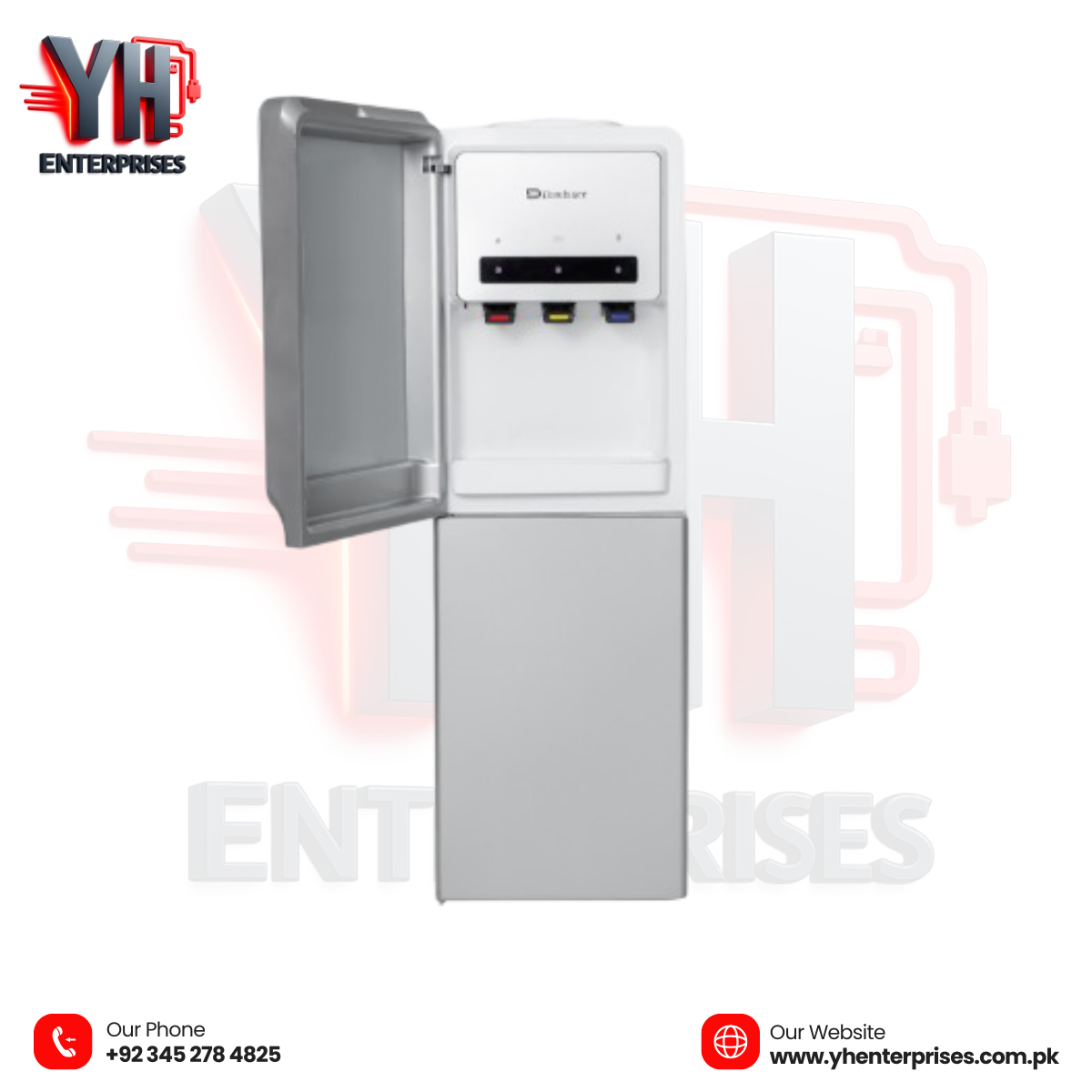 Dawlance 1051 Glass Door Cloud White With Refrigerator - YH Enterprises