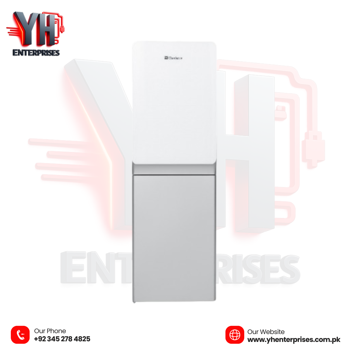 Dawlance 1051 Glass Door Cloud White With Refrigerator - YH Enterprises