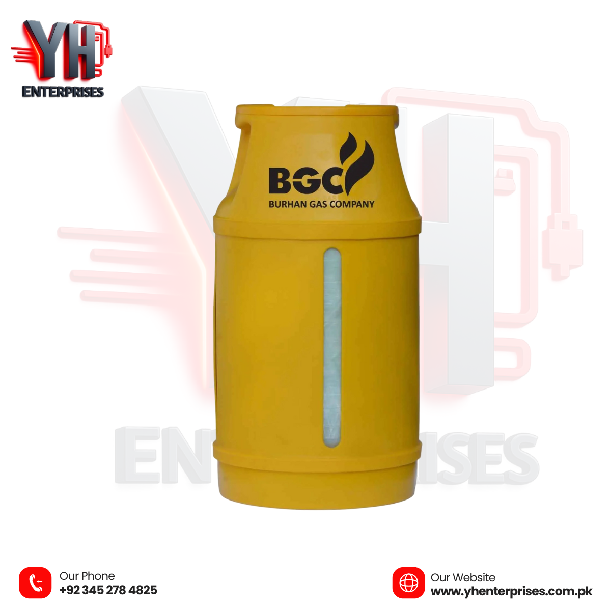 BGC LPG Cylinder and Stove Set - 13Kg Cylinder, Crown Stove, 10FT Gas Pipe & 3 Star Regulator