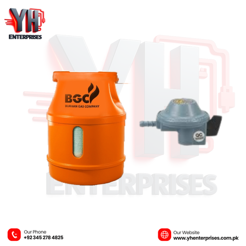 BGC Fiber Composite LPG Cylinder 5KG with 3 Star LPG Regulator R-01S – Safe, Smart & Complete Energy Solution