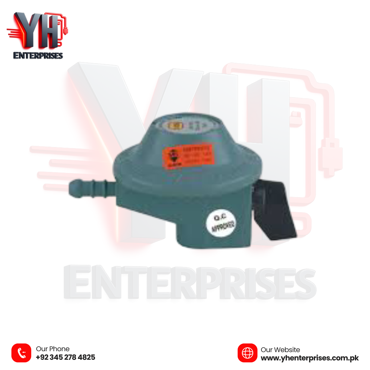 BGC LPG Cylinder 5 Kg + Crown Stove LPG + 10FT Gas Pipe and 3 Star Regulator . - YH Enterprises