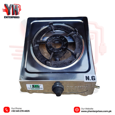 BGC LPG Cylinder 5 Kg + Crown Stove LPG + 10FT Gas Pipe and 3 Star Regulator . - YH Enterprises