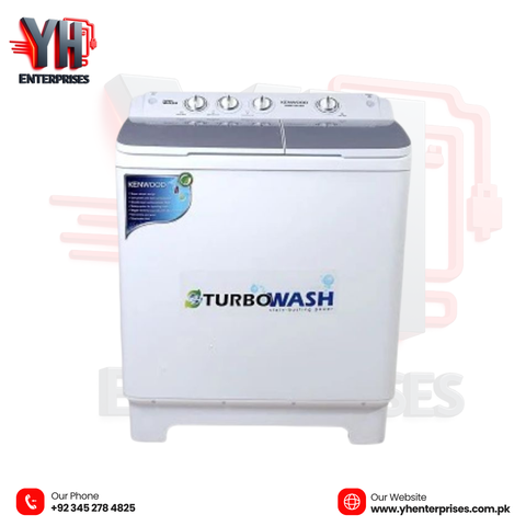 Kenwood KWM-1012 Turbo Wash Semi-Automatic Washing Machine – Powerful, Durable, and Efficient