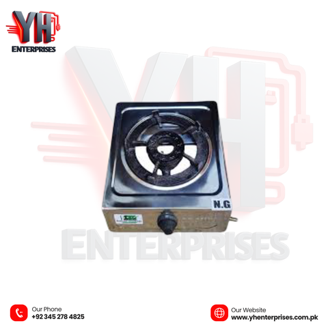 BGC LPG Cylinder and Stove Set - 13Kg Cylinder, Crown Stove, 10FT Gas Pipe & 3 Star Regulator