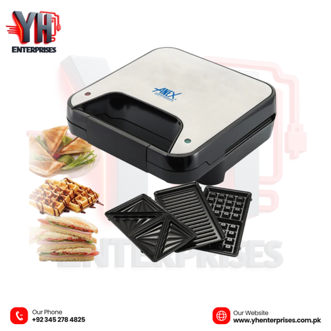 Anex AG-2047 Deluxe 3-in-1 Sandwich Maker - YH Enterprises