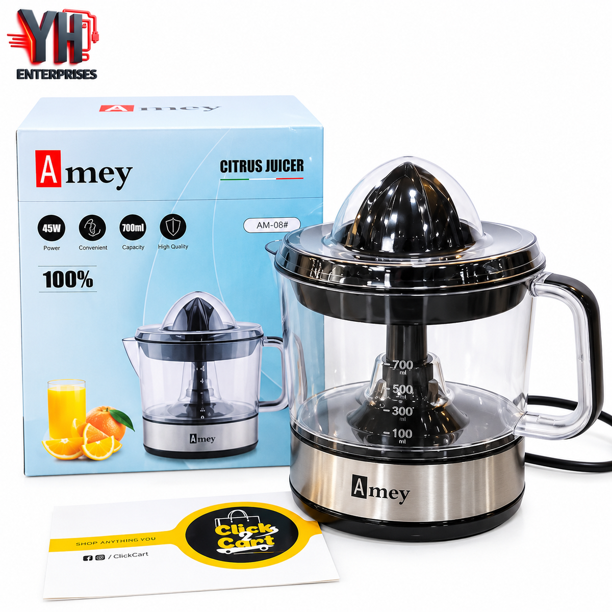 Amey Electric Citrus Juicer AM088 Orange and Lemon Squeezer